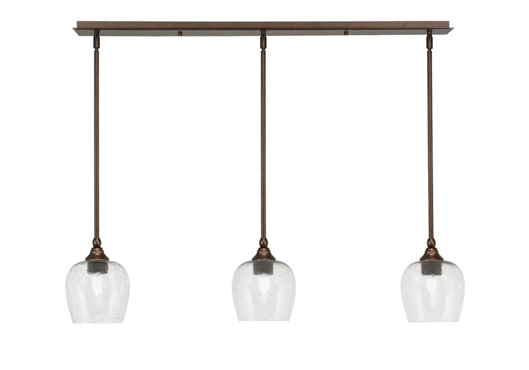 Toltec Lighting - 36-BRZ-4812 - Three Light Linear Pendalier - Stem - Bronze