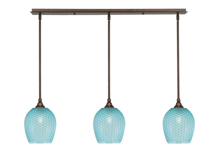 Toltec Lighting - 36-BRZ-4905 - Three Light Linear Pendalier - Stem - Bronze