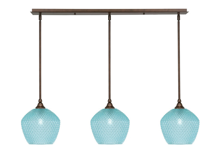 Toltec Lighting - 36-BRZ-4925 - Three Light Linear Pendalier - Stem - Bronze