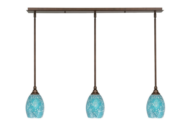 Toltec Lighting - 36-BRZ-5055 - Three Light Linear Pendalier - Any - Bronze