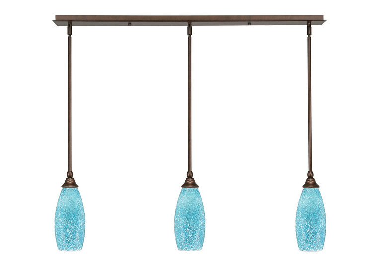 Toltec Lighting - 36-BRZ-5065 - Three Light Linear Pendalier - Any - Bronze