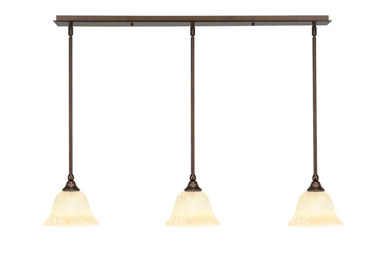 Toltec Lighting - 36-BRZ-508 - Three Light Linear Pendalier - Any - Bronze