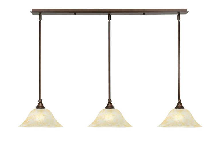 Toltec Lighting - 36-BRZ-513 - Three Light Linear Pendalier - Any - Bronze