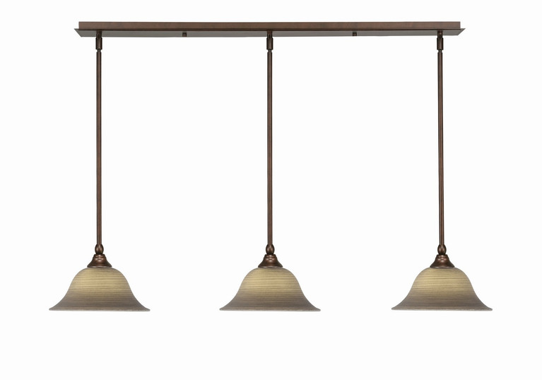 Toltec Lighting - 36-BRZ-603 - Three Light Linear Pendalier - Any - Bronze
