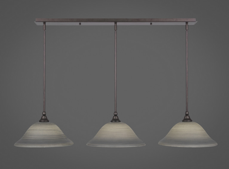 Toltec Lighting - 36-BRZ-604 - Three Light Linear Pendalier - Any - Bronze