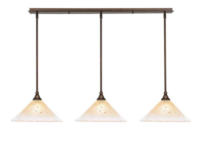 Toltec Lighting - 36-BRZ-700 - Three Light Linear Pendalier - Any - Bronze