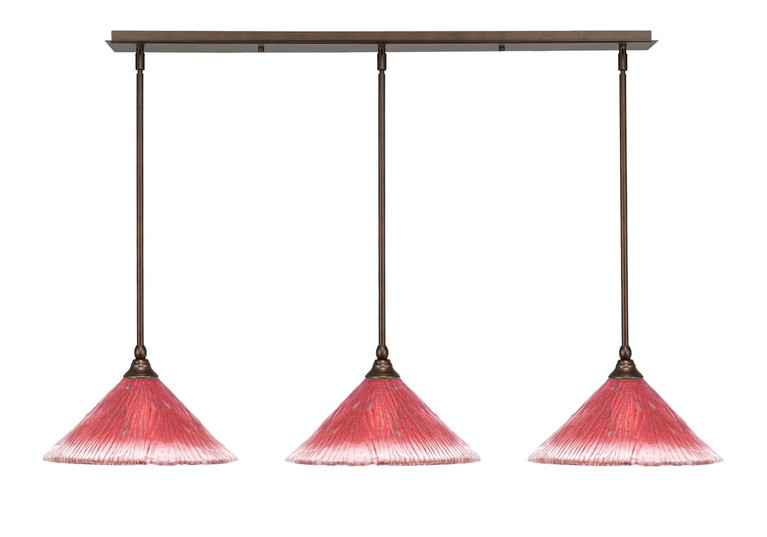 Toltec Lighting - 36-BRZ-706 - Three Light Linear Pendalier - Any - Bronze