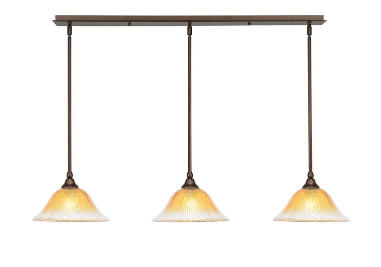 Toltec Lighting - 36-BRZ-773 - Three Light Linear Pendalier - Any - Bronze