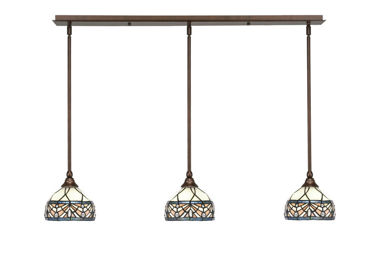 Toltec Lighting - 36-BRZ-9485 - Three Light Linear Pendalier - Any - Bronze