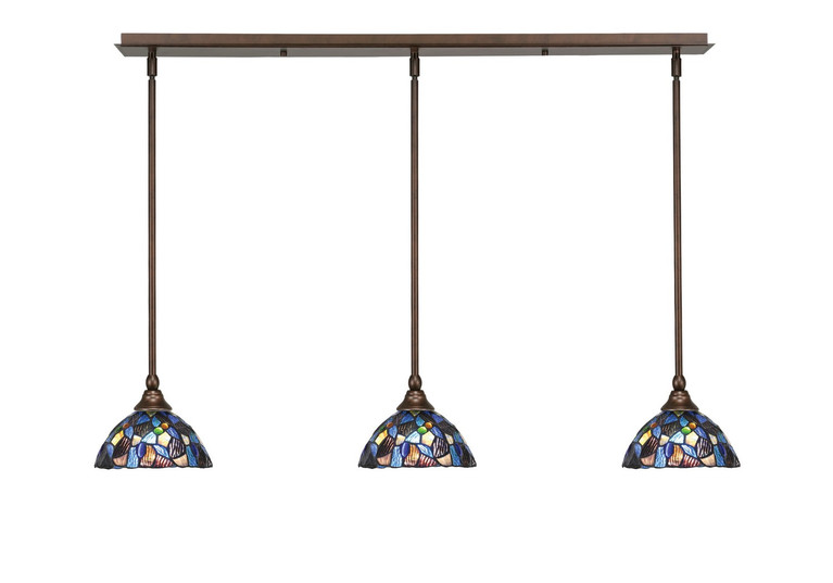 Toltec Lighting - 36-BRZ-9955 - Three Light Linear Pendalier - Any - Bronze