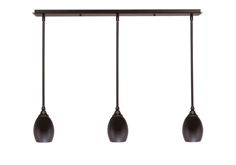 Toltec Lighting - 36-DG-426 - Three Light Linear Pendalier - Any - Dark Granite