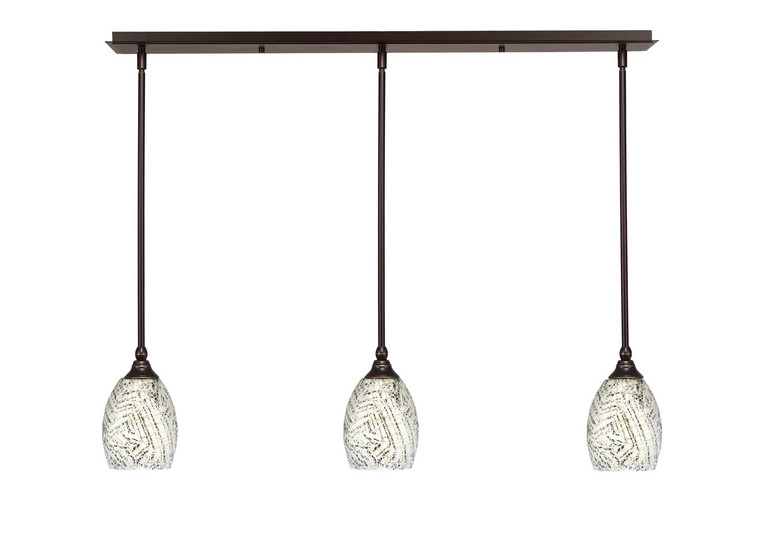Toltec Lighting - 36-DG-5054 - Three Light Linear Pendalier - Any - Dark Granite