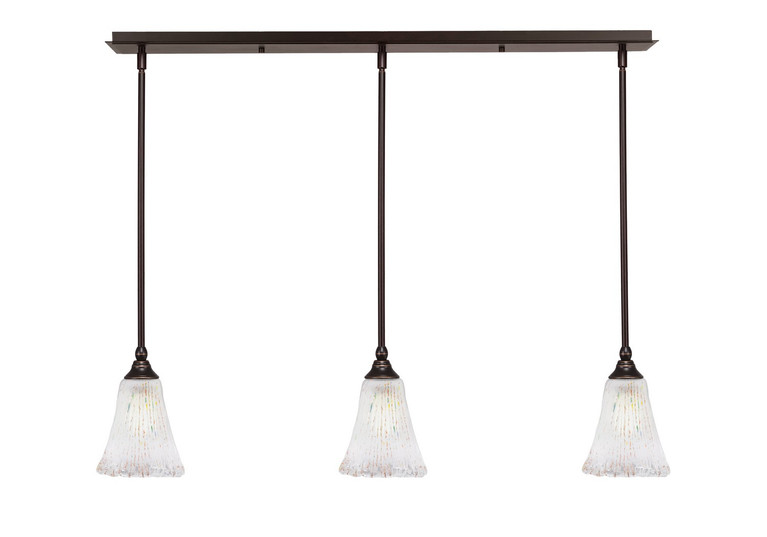 Toltec Lighting - 36-DG-721 - Three Light Linear Pendalier - Any - Dark Granite
