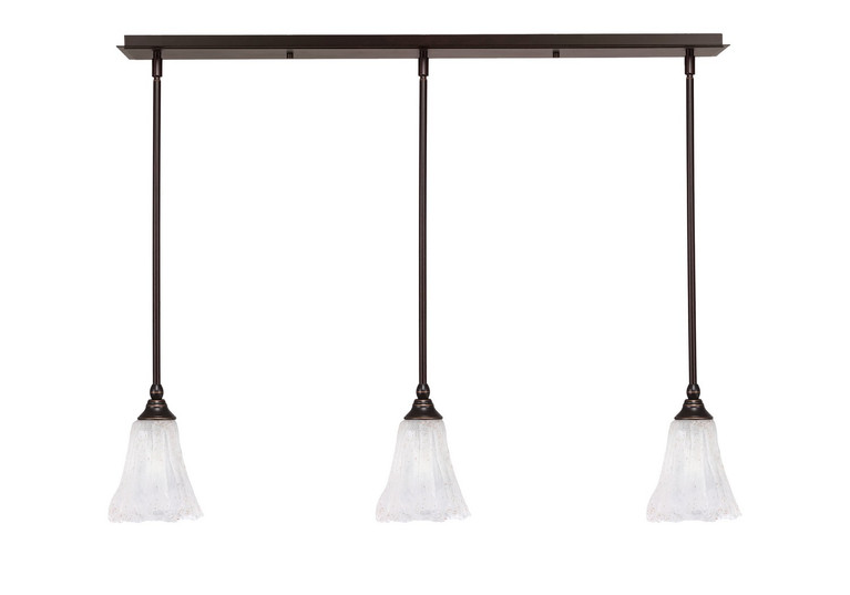 Toltec Lighting - 36-DG-729 - Three Light Linear Pendalier - Any - Dark Granite