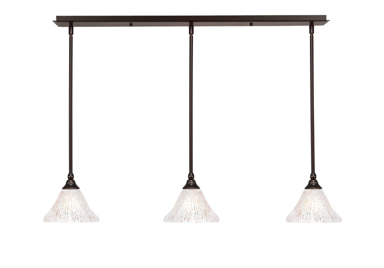 Toltec Lighting - 36-DG-751 - Three Light Linear Pendalier - Any - Dark Granite