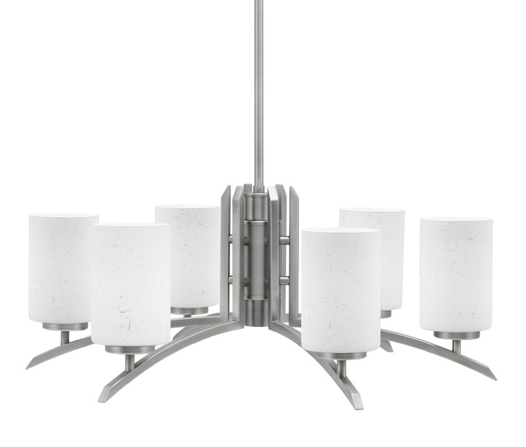 Toltec Lighting - 3706-GP-310 - Six Light Chandelier - Kurve - Graphite