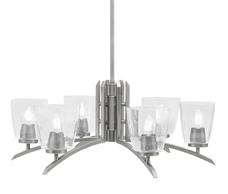 Toltec Lighting - 3706-GP-461 - Six Light Chandelier - Kurve - Graphite