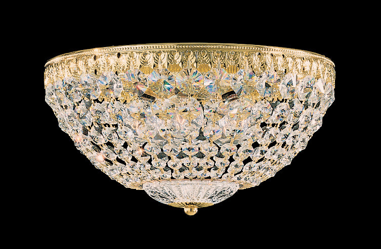 Schonbek - 1562-40O - Five Light Flush Mount - Petit Crystal - Polished Silver