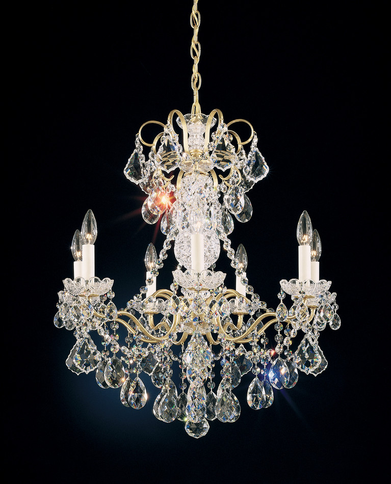 Schonbek - 3656-40R - Seven Light Chandelier - New Orleans - Polished Silver