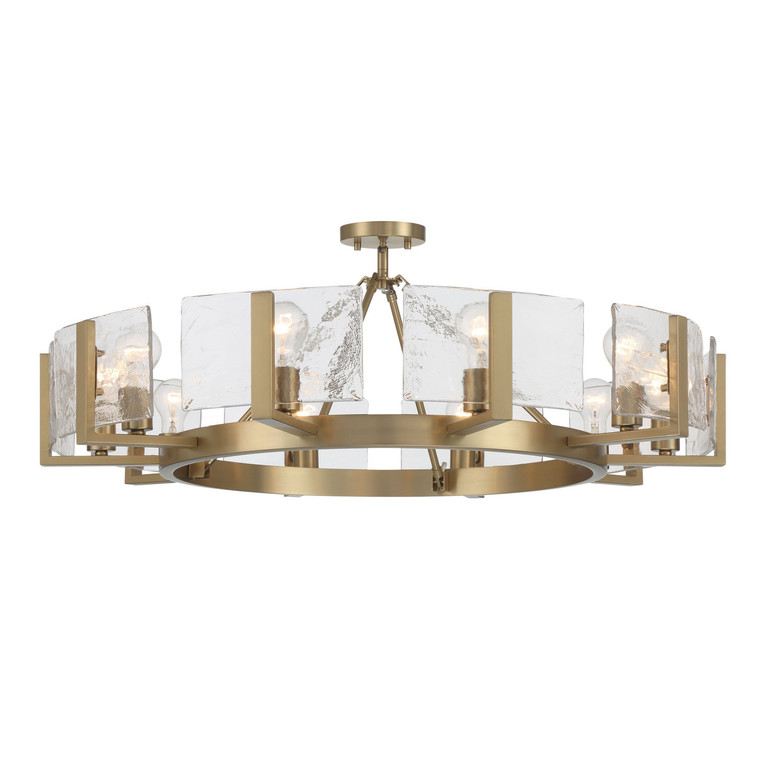 Golden - 3164-10SF BCB-HWG - Ten Light Semi-Flush Mount - Aenon - Brushed Champagne Brass