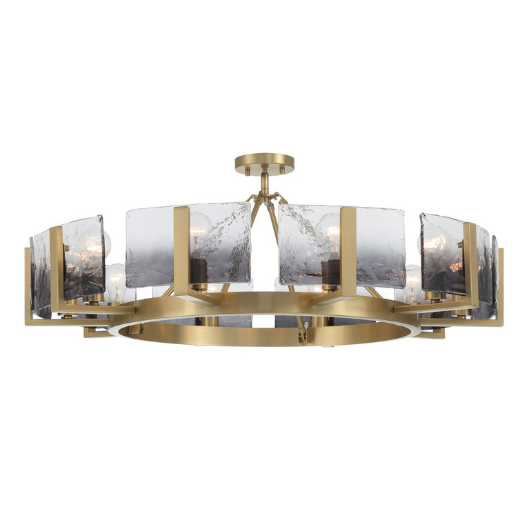 Golden - 3164-10SF BCB-SWG - Ten Light Semi-Flush Mount - Aenon - Brushed Champagne Brass