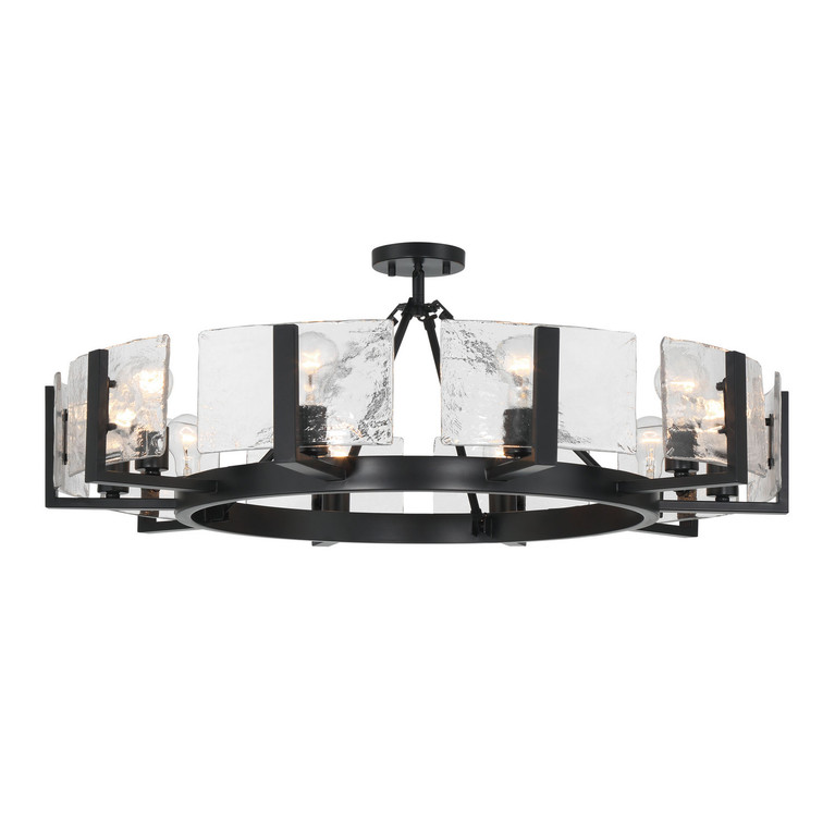 Golden - 3164-10SF BLK-HWG - Ten Light Semi-Flush Mount - Aenon - Matte Black