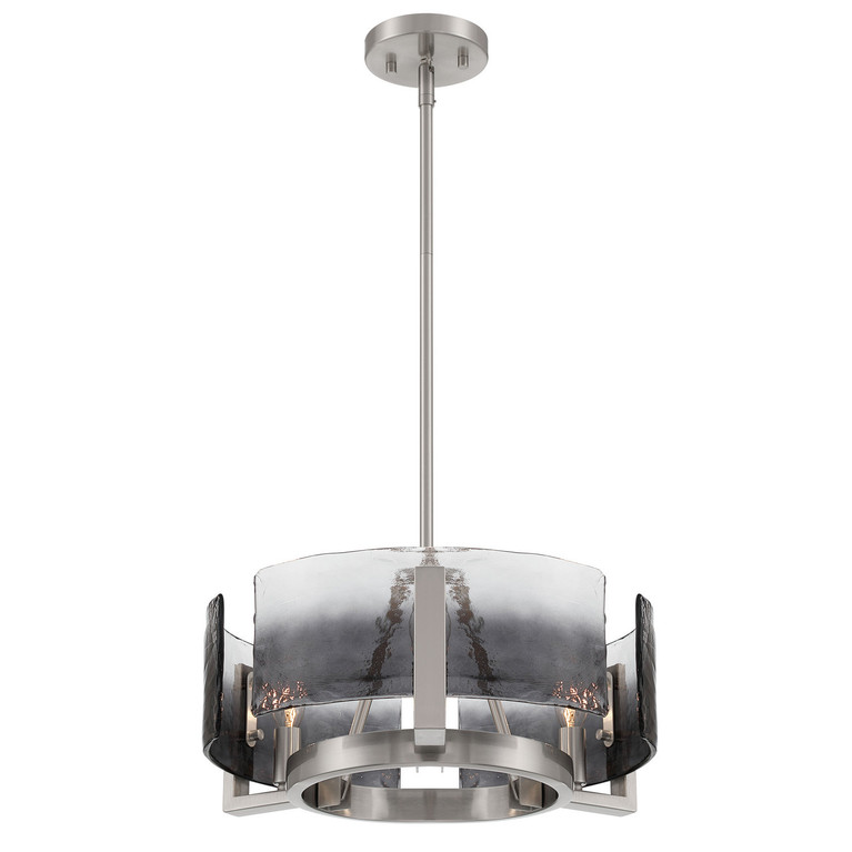 Golden - 3164-3 PW-SWG - Three Light Chandelier - Aenon - Pewter