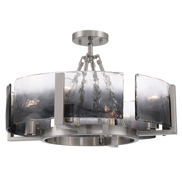 Golden - 3164-4SF PW-SWG - Four Light Semi-Flush Mount - Aenon - Pewter