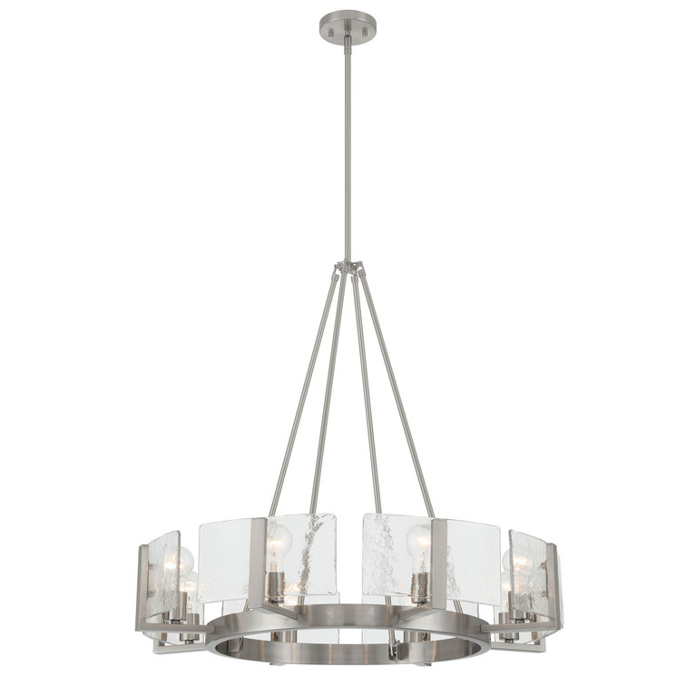 Golden - 3164-8 PW-HWG - Eight Light Chandelier - Aenon - Pewter