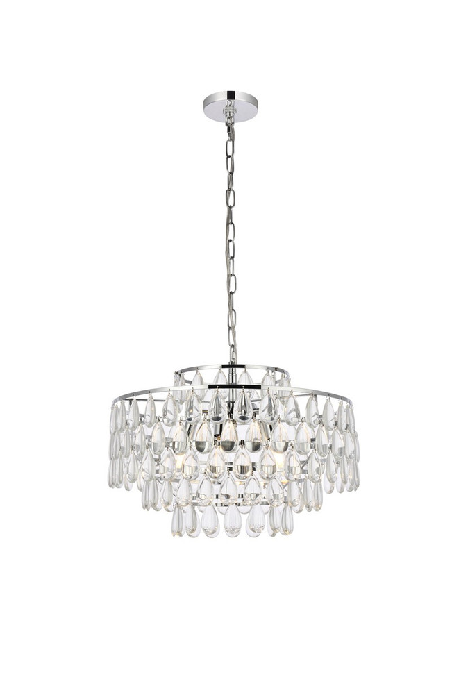 Elegant Lighting - 1102D20C - Five Light Pendant - Mila - chrome