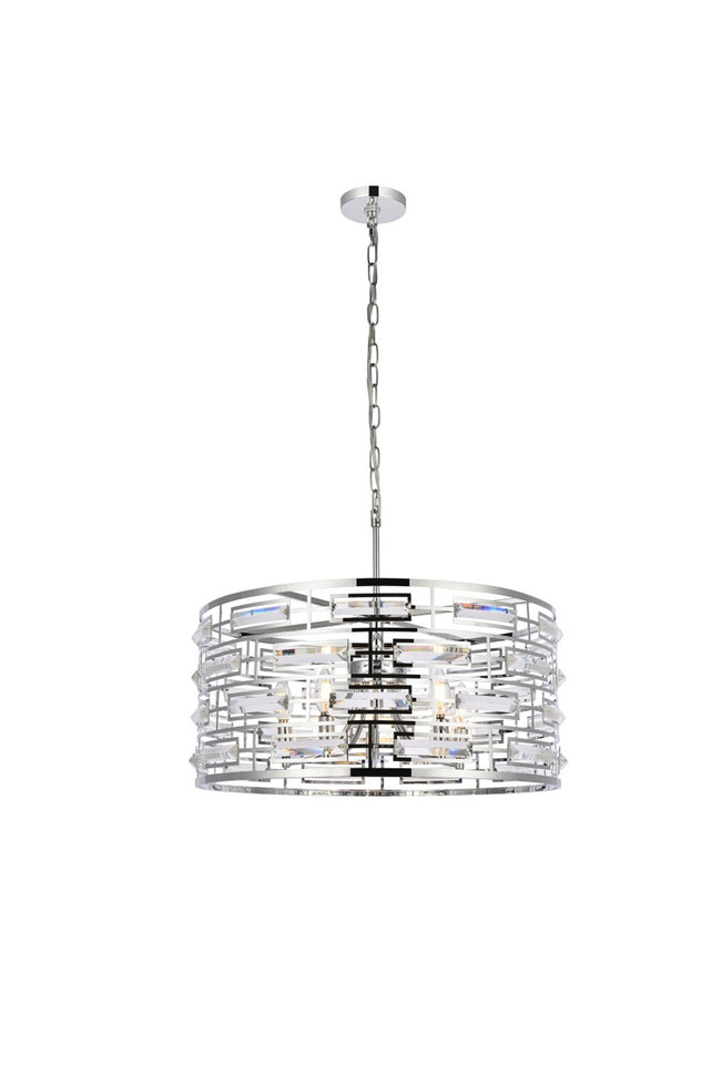 Elegant Lighting - 1108D24C - Five Light Pendant - Kennedy - chrome