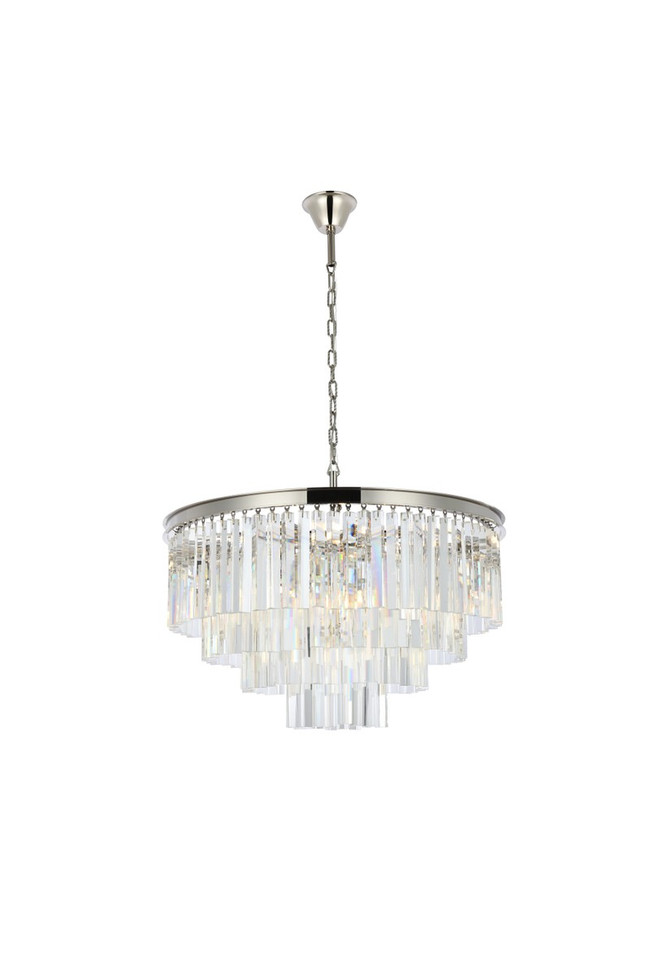 Elegant Lighting - 1201D32PN/RC - 17 Light Chandelier - Sydney - Polished nickel