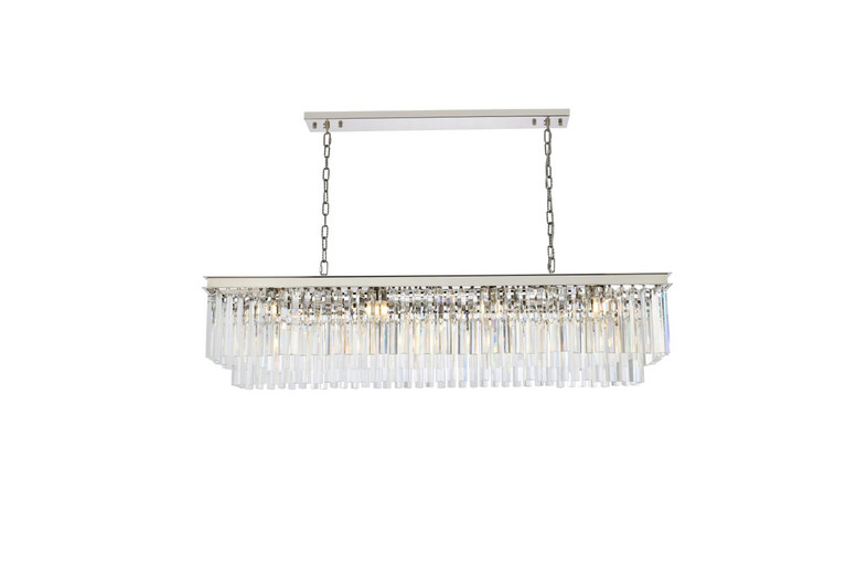 Elegant Lighting - 1202D60PN/RC - 12 Light Chandelier - Sydney - Polished nickel