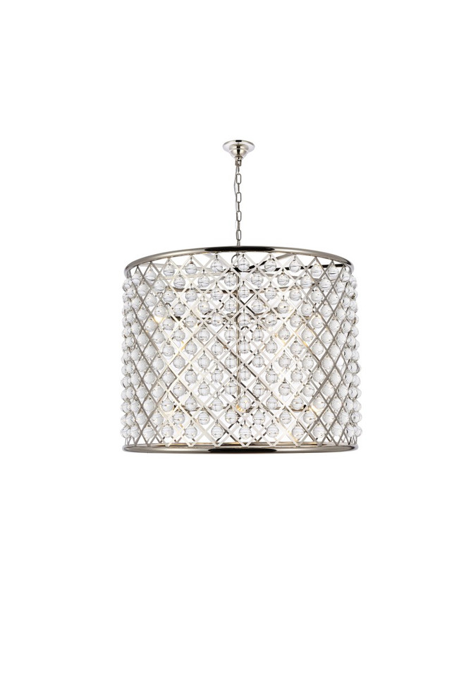Elegant Lighting - 1204D35PN/RC - 12 Light Chandelier - Madison - Polished nickel