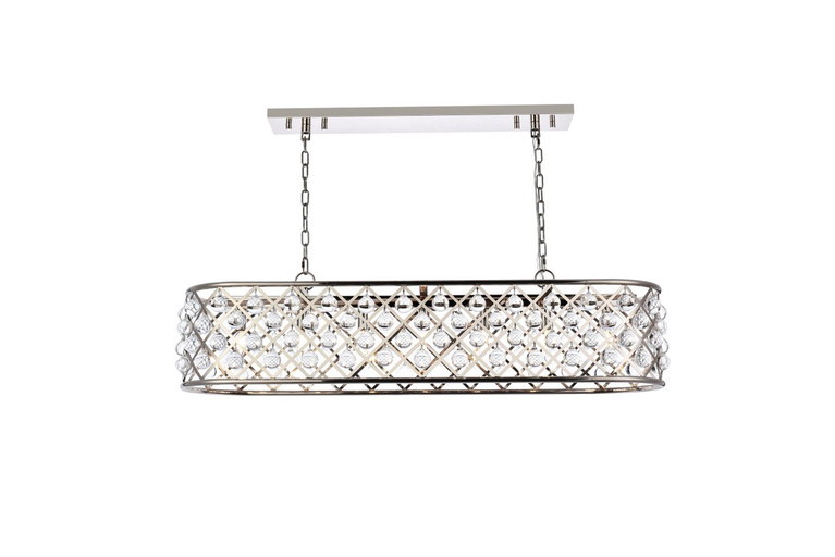 Elegant Lighting - 1215G50PN/RC - Seven Light Chandelier - Madison - Polished Nickel