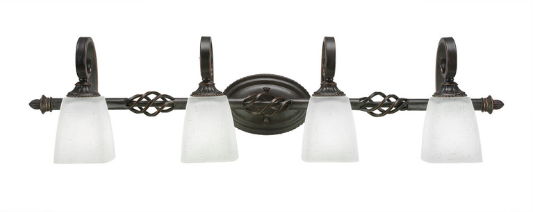 Toltec Lighting - 164-DG-460 - Four Light Bath Bar - Eleganté - Dark Granite