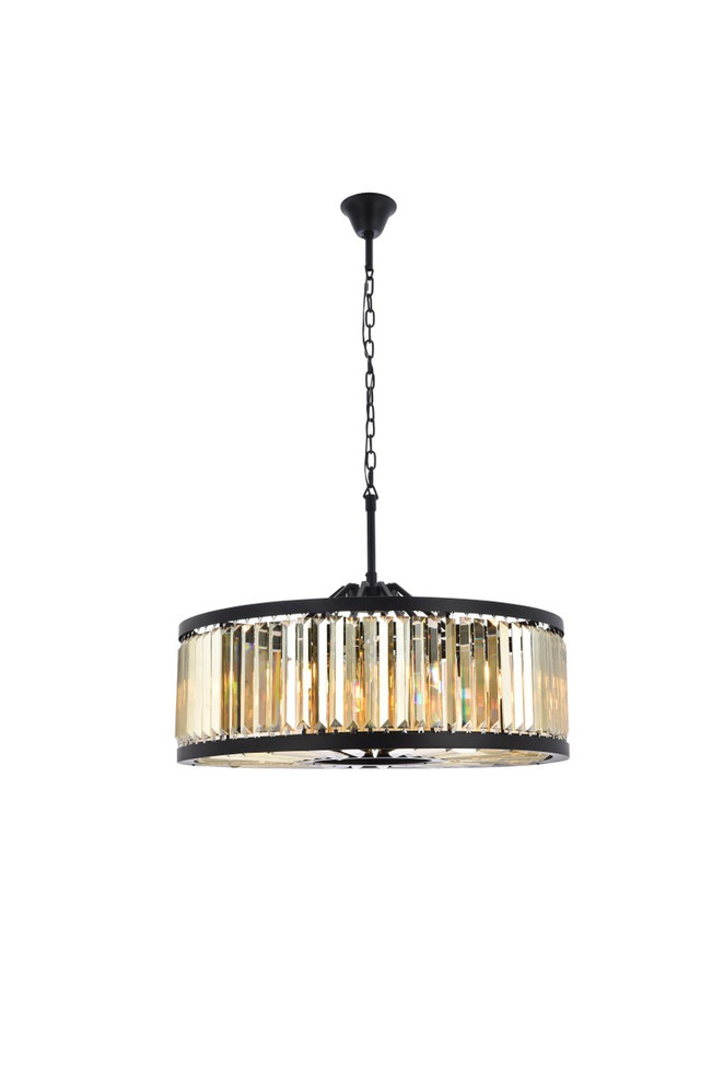 Elegant Lighting - 1233D35MB-GT/RC - Ten Light Chandelier - Chelsea - Matte Black