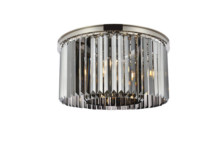 Elegant Lighting - 1238F26PN-SS/RC - Eight Light Flush Mount - Sydney - Polished nickel