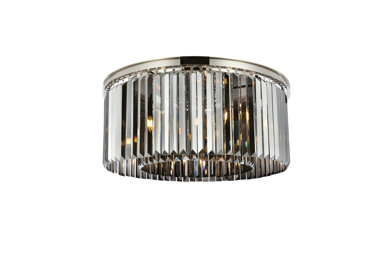 Elegant Lighting - 1238F31PN-SS/RC - Eight Light Flush Mount - Sydney - Polished nickel