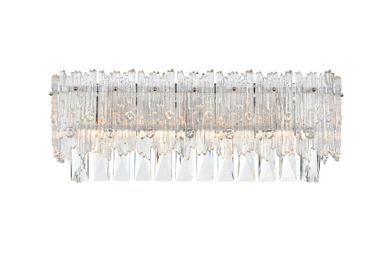 Elegant Lighting - 1780W19C - Four Light Wall Sconce - Emilia - Chrome and Clear