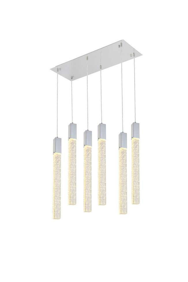 Elegant Lighting - 2066D32C - Six Light Pendant - Weston - chrome