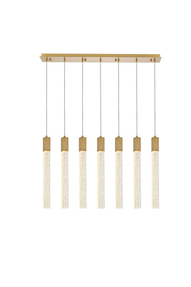 Elegant Lighting - 2066S42SG - Seven Light Pendant - Weston - satin gold