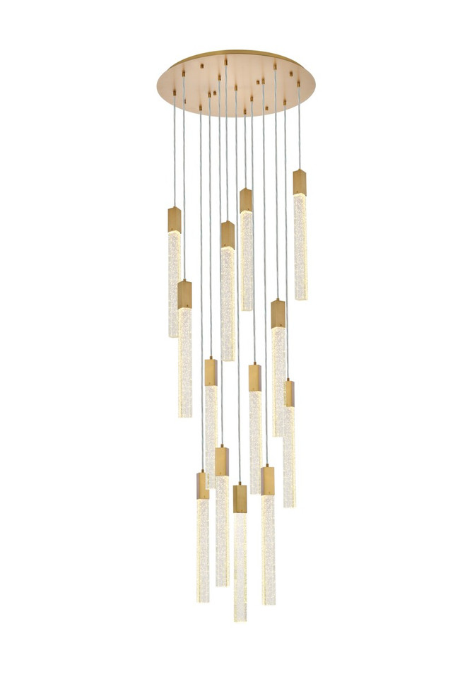 Elegant Lighting - 2067G30SG - 13 Light Pendant - Weston - satin gold
