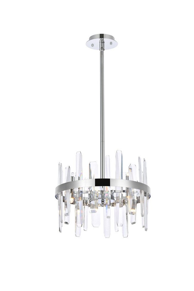 Elegant Lighting - 2200D16C - Eight Light Pendant - Serena - chrome