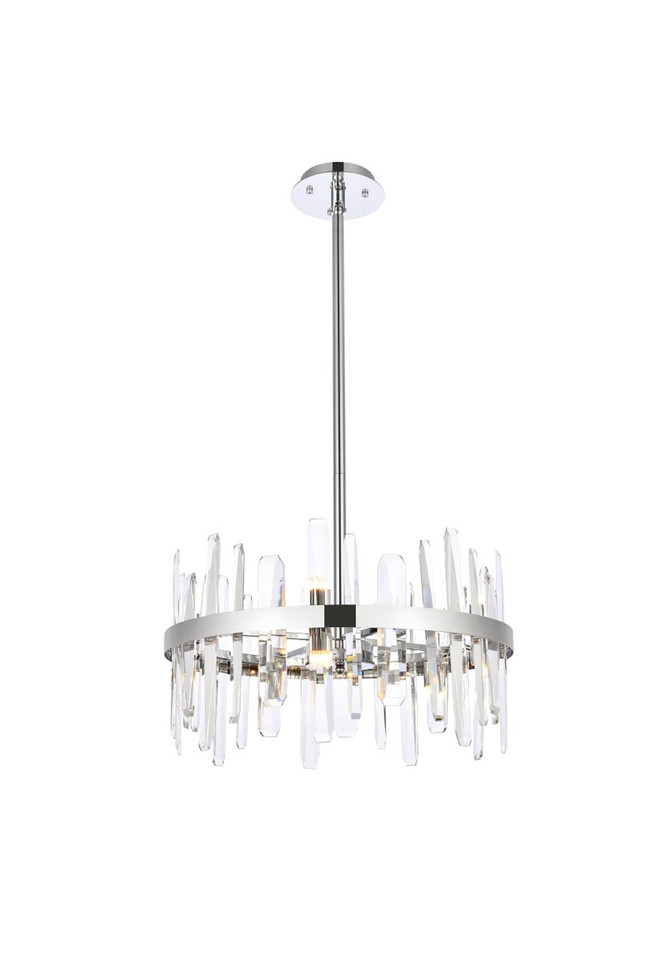 Elegant Lighting - 2200D20C - Ten Light Pendant - Serena - chrome