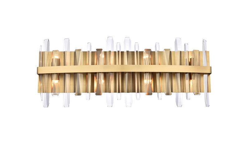 Elegant Lighting - 2200W30SG - Eight Light Bath Sconce - Serena - satin gold