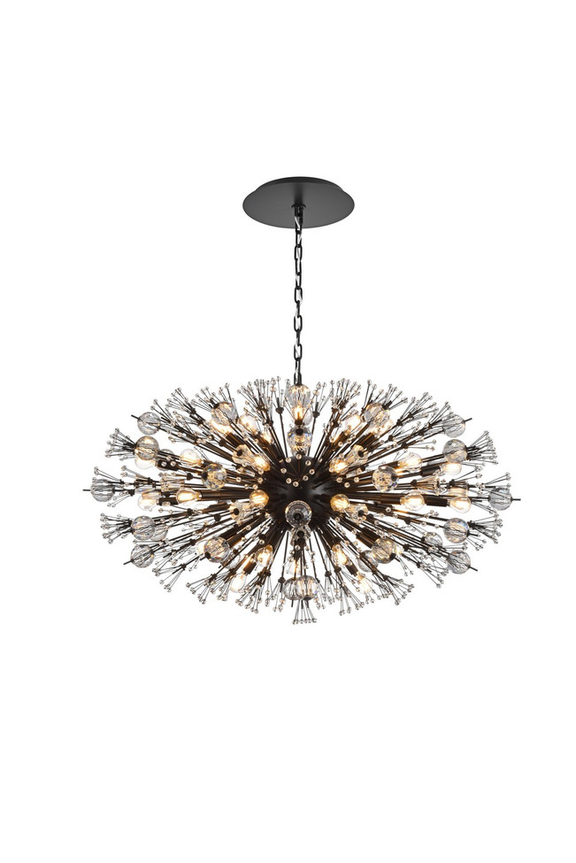 Elegant Lighting - 2550D42BK - 38 Light Pendant - Vera - black