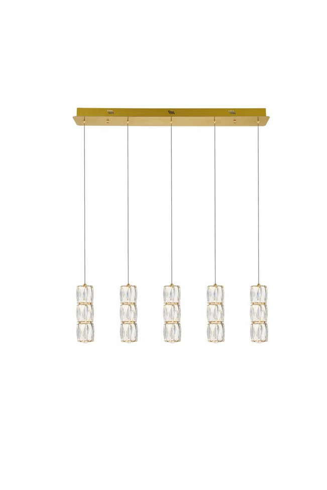 Elegant Lighting - 3500D5G - LED Pendant - Polaris - Gold