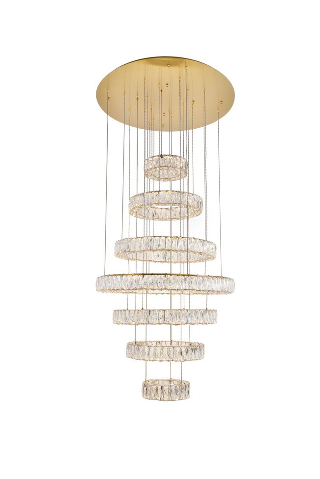 Elegant Lighting - 3503G34G - LED Chandelier - Monroe - Gold
