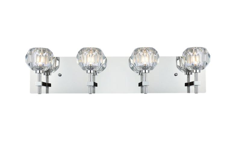 Elegant Lighting - 3509W25C - Four Light Wall Sconce - Graham - Chrome and Clear
